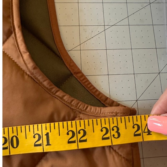 J.Crew NWT SZ LGE Sussex Quilted Vest Mens Brown Diamond Quilt Full Zip Pockets - Picture 15 of 16